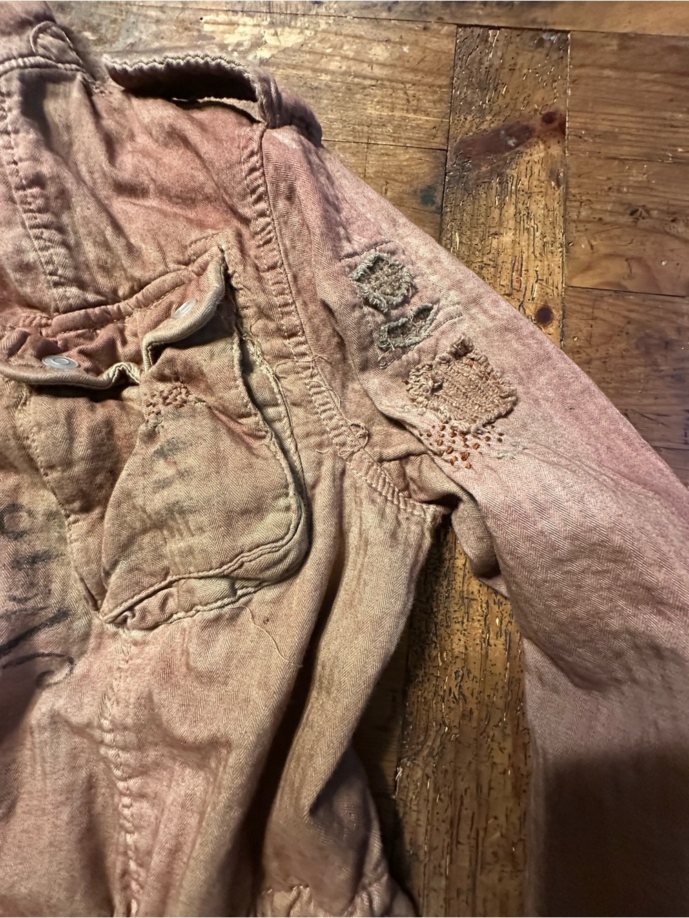 Upcycled // heavily mended salvaged jacket - Picture 14 of 14
